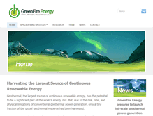 Tablet Screenshot of greenfireenergy.com